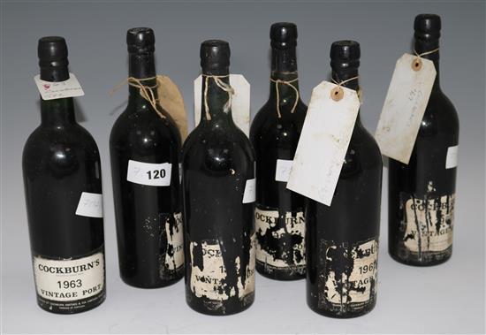 One bottle of Cockburns Port, 1963 & 5 bottles of Cockburns Port, 1967.